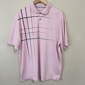 Nike Dri-Fit Golf Polo Shirt Mens XL Pink Short Sleeve Collared Preppy